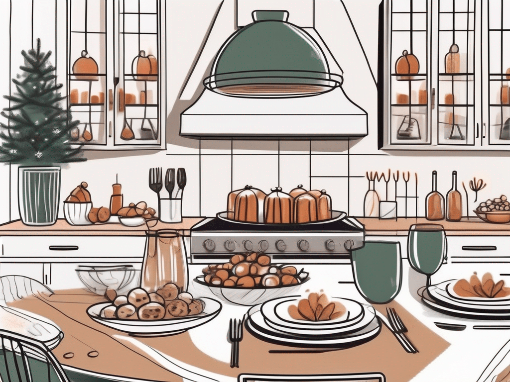 A festive kitchen scene